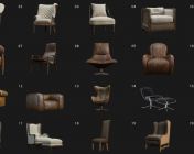 VOL.01精品沙发椅子模型系列-带贴图（50组模型）