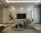 现代客厅+餐厅+玄关 max2011版 贴图材质齐全