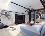 简约现代客厅餐厅-maxz2012-附贴图材质+效果图
