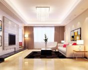 现代客厅模型-max2009灯光材质全-贴图