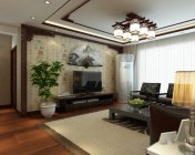 新中式客餐厅-max2012-带贴图+效果图