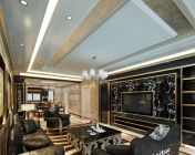 土豪金欧式黑白调客餐厅-max2012-带贴图+效果图