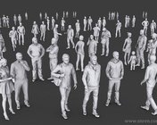 低多边形人物3D模型合集 Complete Lowpoly People Pack Volume 1