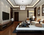 新中式客餐厅 max2011 无贴图有材质灯光+效果图 [国宝香泊湾]