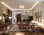 新中式客餐厅-2009版3DMAX 贴图+材质+灯光