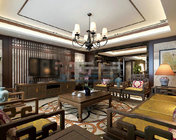 中式客厅+餐厅带贴图+灯光max2012