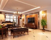 欧式客厅带材质灯光贴图-3d2013 +效果图