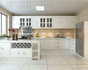 白色简欧别墅开放式厨房模型-max2009-贴图灯光材质齐全