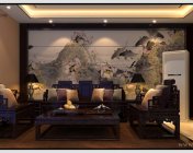 书香门第中式家装客厅餐厅卧室-max2012-带贴图
