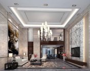 现代复式别墅客餐厅 max2011 -带贴图+效果图
