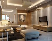 现代客厅3d场景模型下载-带贴图