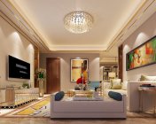 现代客厅+餐厅+卧室 MAX2012 带贴图+效果图  三个独立场景