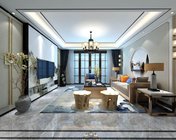 新中式客餐厅 max2012 带贴图+效果图