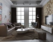 个性写实客厅 max2017+VR3.4 带贴图+效果图