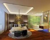 卧室-圆床-透明卫生间  max2011 贴图材质灯光齐全+效果图