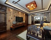 中式客厅及餐厅-3D2009+贴图+材质+灯光+效果图