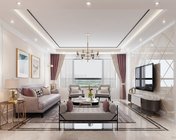 现代轻奢客餐厅 max2014版本 灯光材质贴图齐全+效果图
