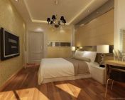 现代卧室-max09-贴图-灯光材质齐全