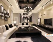 黑白灰的简单运用的客厅模型-max2010.材质灯光