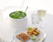 鱼排沙拉和餐具模型 max2012 贴图材质齐全