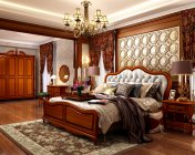 美式卧室-3DMAX2013-材质灯光贴图都有