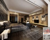 沉稳的单身大公寓模型-贴图材质-3D2009