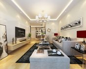 现代小清新客厅+餐厅 max2012 贴图灯光材质齐全+效果图