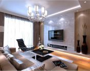 现代客厅模型-2009max模型-贴图灯光材质齐全