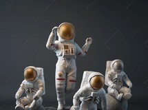 各种姿势的宇航员模型 太空行走宇航员 出仓宇航员摆件模型