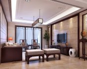 简中式客餐厅 贴图材质灯光齐全 max2009+效果图