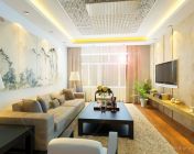 现代中式客厅-max2009带贴图+灯光材质齐全