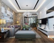 现代客厅样板间-max2010-贴图灯光材质齐全