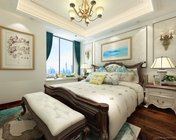 美式卧室 MAX2012 贴图灯光材质齐全+效果图