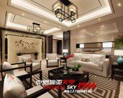 《克罗地亚天空》新中式客餐厅-max2009-带贴图