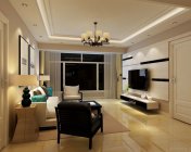 现代风格客厅+餐厅+厨房 max2011+效果图