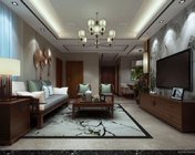 现代中式客厅 max2012 带贴图+效果图