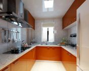 橙色厨房模型-带贴图+效果图