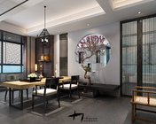 新中式餐厅厨房+书房 max2014 贴图灯光材质齐全
