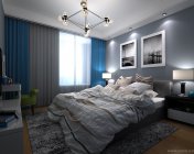 现代卧室 max2012版64位 贴图灯光材质齐全