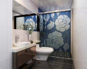 卫生间 马赛克效果浴室 max2012英文，vr灯光材质+效果图