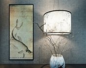 现代中式装饰品吊灯+干枝花瓶+装饰画 max2014 带贴图