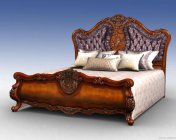 欧式、法式宫廷床模型下载 1.8米床  max2009版