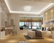 现代简约主卧室-3DMAX2012-带灯光材质-含高清大图