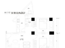 50平米•巢公寓室内设计（一品尚都50平方小户型家装设...