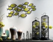 现代抽象鱼群 陶罐鸟笼装饰品组合 max2009  带贴图