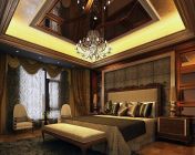 奢华欧式卧室，3D2009+灯光+材质+贴图