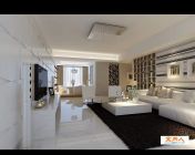 现代客厅-模型10版本 带灯光材质贴图