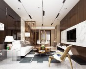 后现代风格客餐厅 max2012 带贴图+效果图