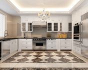 白色调别墅整体厨房模型-max2013-带贴图