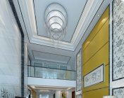 现代复式挑空客餐厅 max2012版64位 贴图灯光材质齐全+效果图